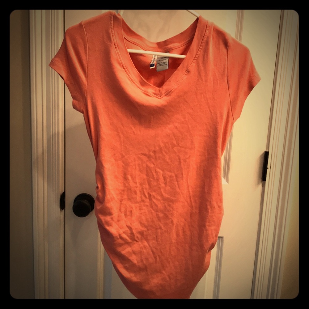 Coral Maternity Shirt